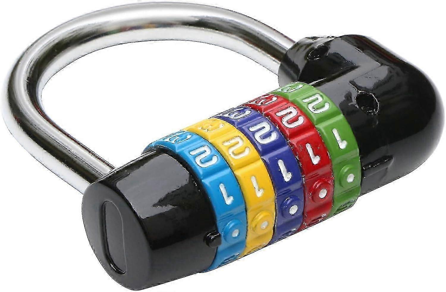 Number Combination Padlock With 5 Numbers Black