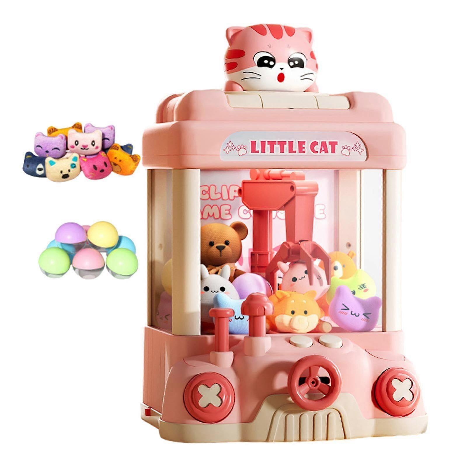 Claw Slot Machine, Mini Arcade Machine, Doll Machine, Small Vending Machine for Party, Adults, Girls Gifts, Pink
