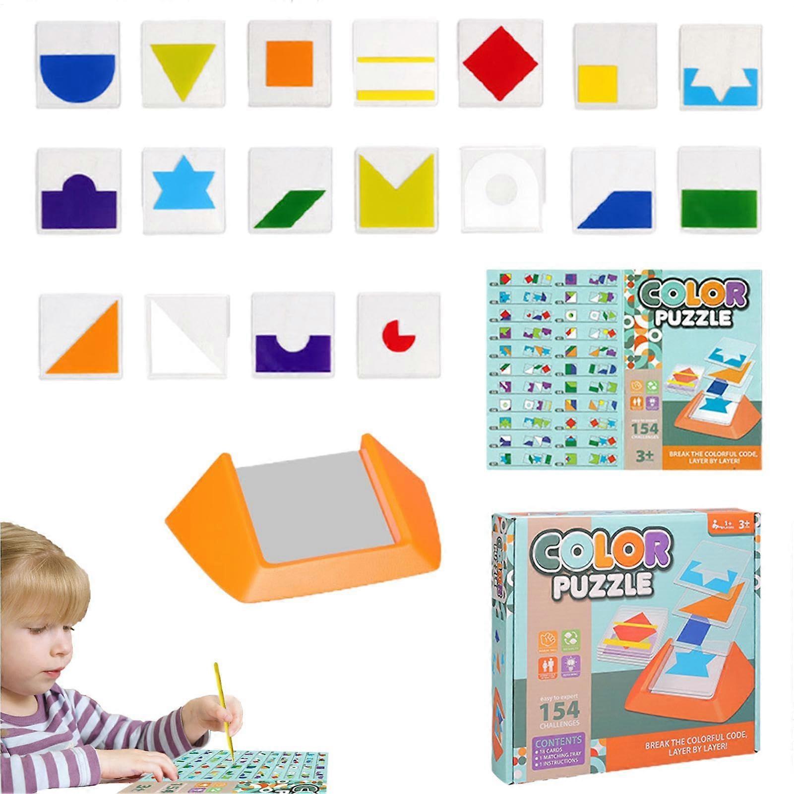 Tangram Puzzle Book - Travel-Friendly Pattern Block Puzzle for Kids and Adults, Versatile Anatomy Design
