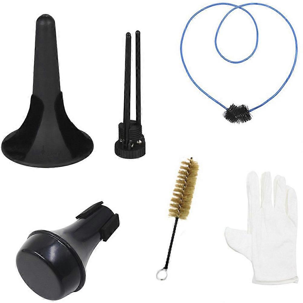 Cleaning Brushes for Musical Instruments Trumpet Care Kit Valves Brush Stand Glove Multi 10.51x10.5x17.5cm Cleaning 1Set