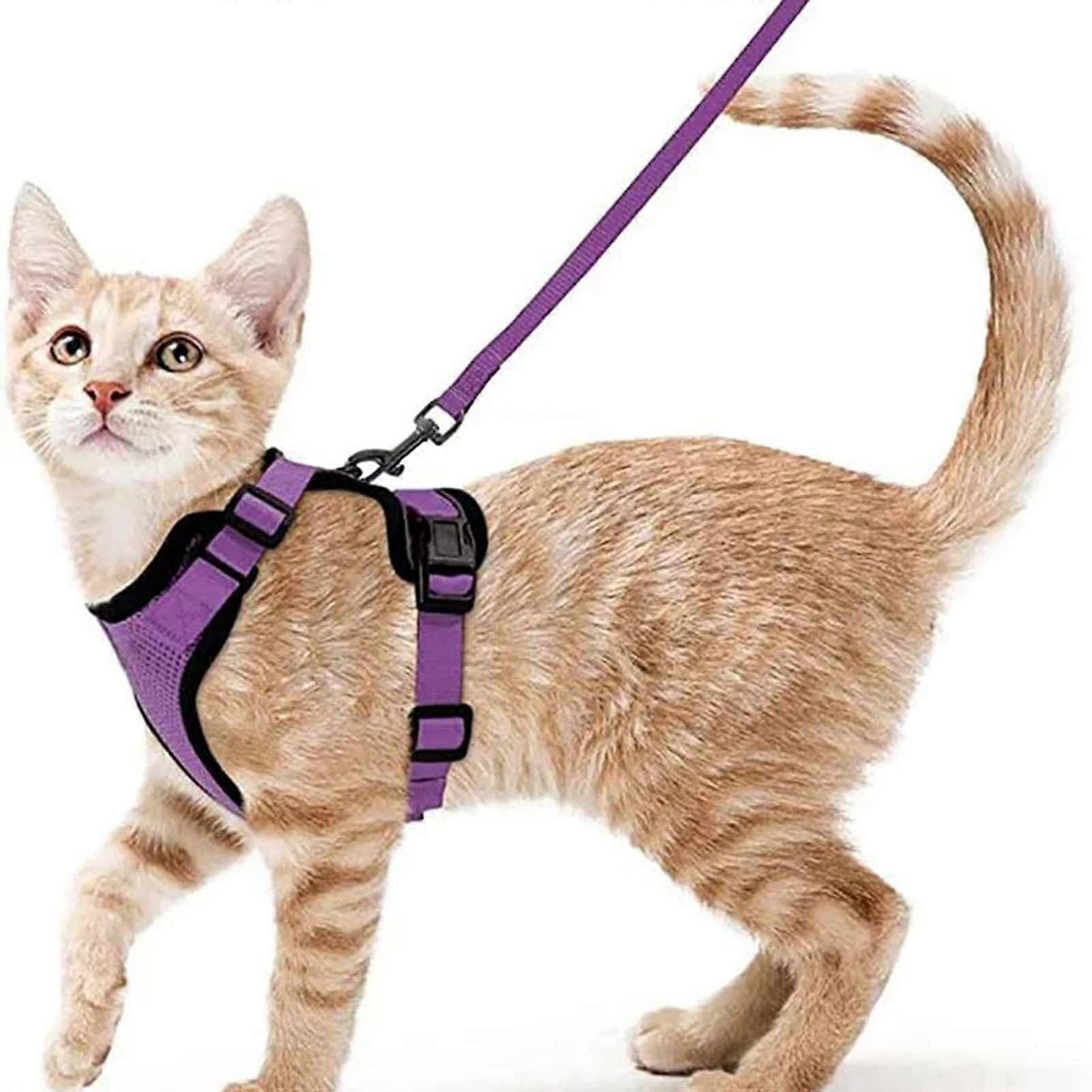 Cat Harness and Lead for Walking Escape Proof Soft Adjustable Vest