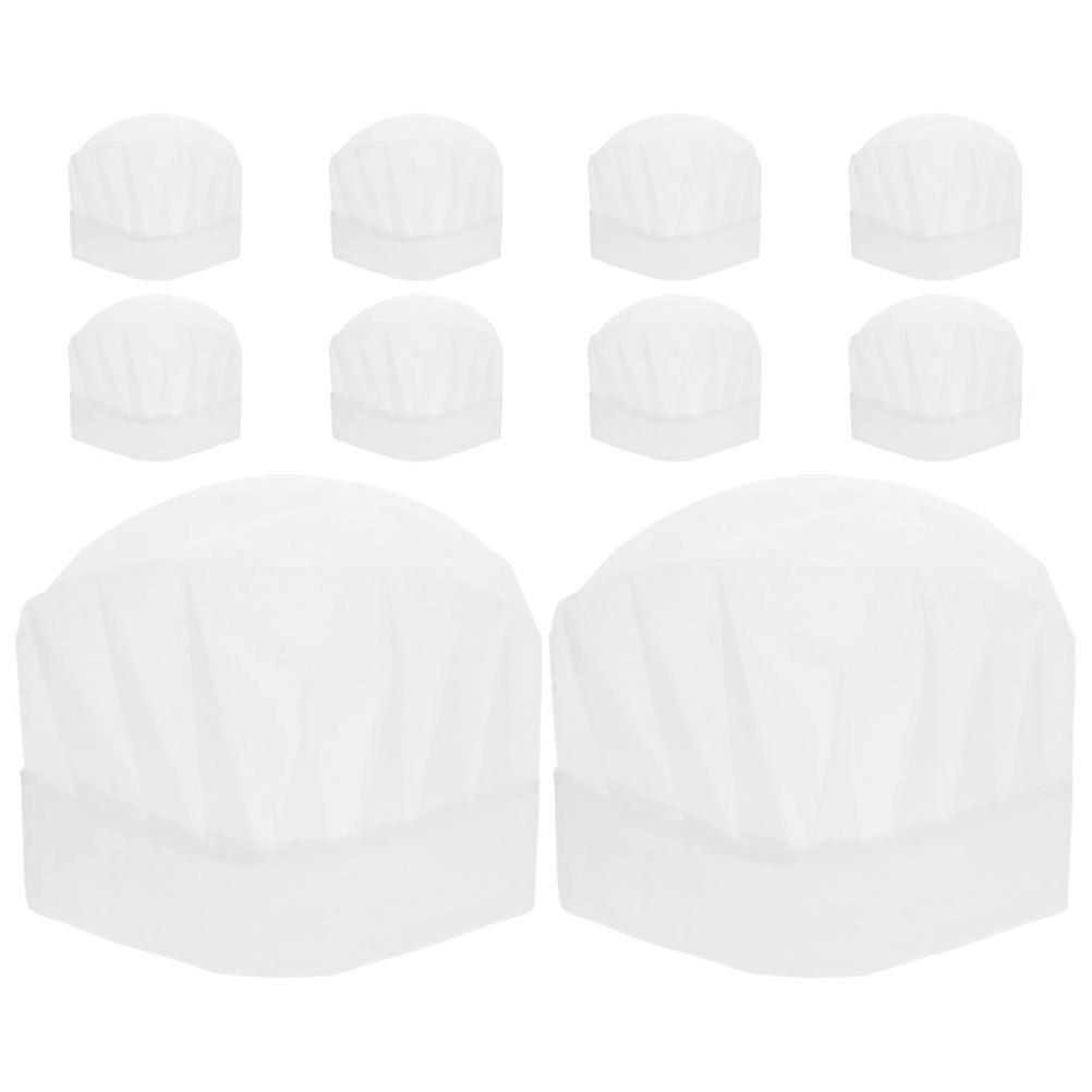 Childrens Baker Hat Nonwoven Fabric Comfortable Fit Versatile Use For Cooking Activities Cute Design 10Set