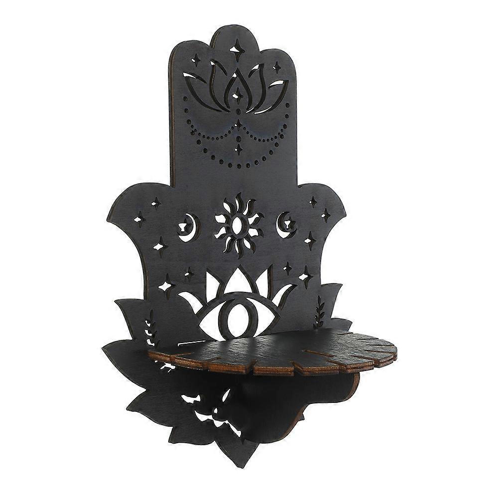 Small Wall Mounted Shelf Wooden Wall-Mounted Shelf Office Rectangular Simple Style 9.8×7.2×3.7in 1Set