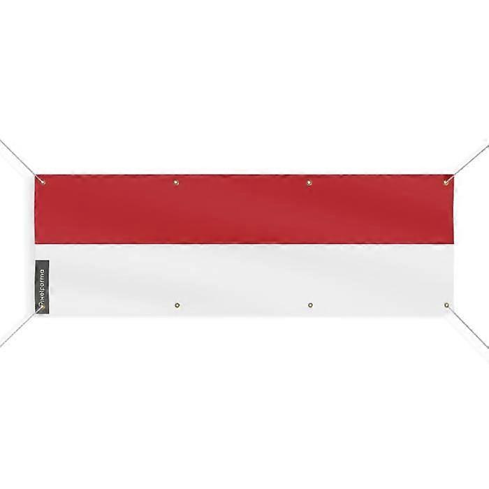 Monaco Flag Banner 8 Grommets 130x390 cm