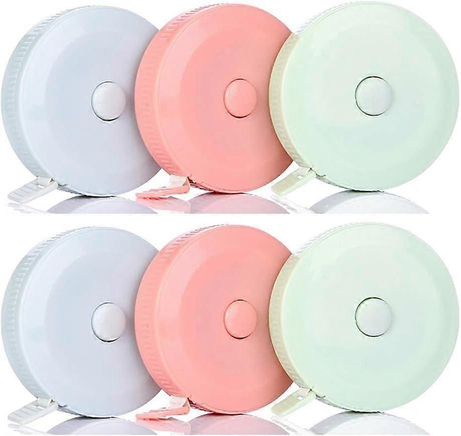 Tape Measure with Button Small Body Measurer for Body Measurements For 1.5m/60 Inch Body Measurements 6 Pack