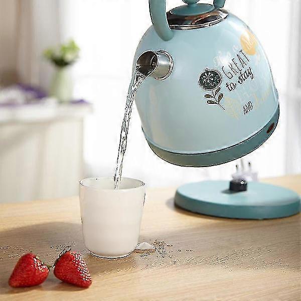 Vintage patterned electric kettle, 304 stainless steel