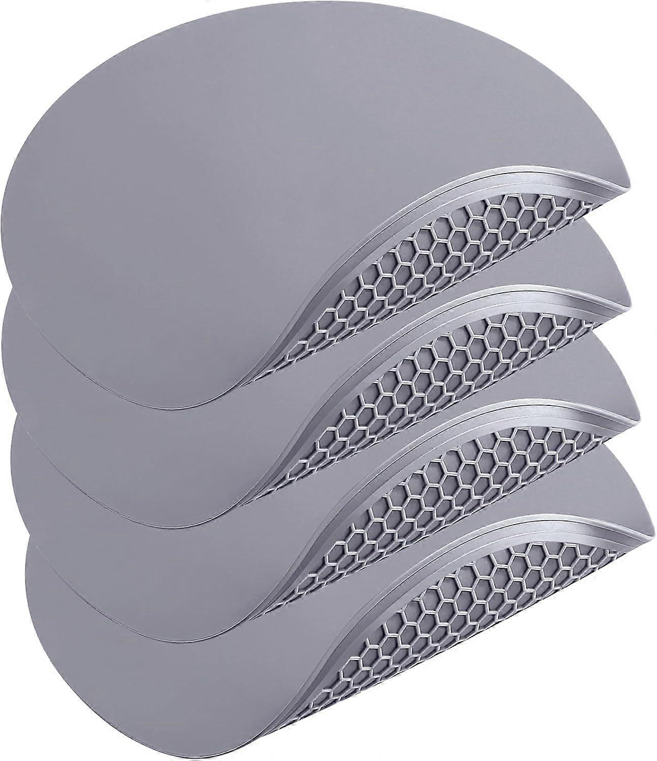 4pc Silicone Microwave Mats - Round Heat Resistant Multipurpose Mats