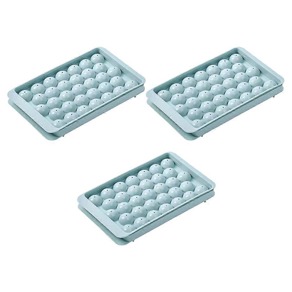 Ice Cube Trays for Cocktail Making 3Pcs with Blue Color and Prevent Odor Mixing Function