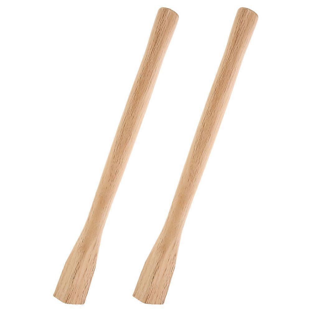 Wooden Hoe Handle Replacement for Garden Work with Comfortable Grip Beige 2pcs