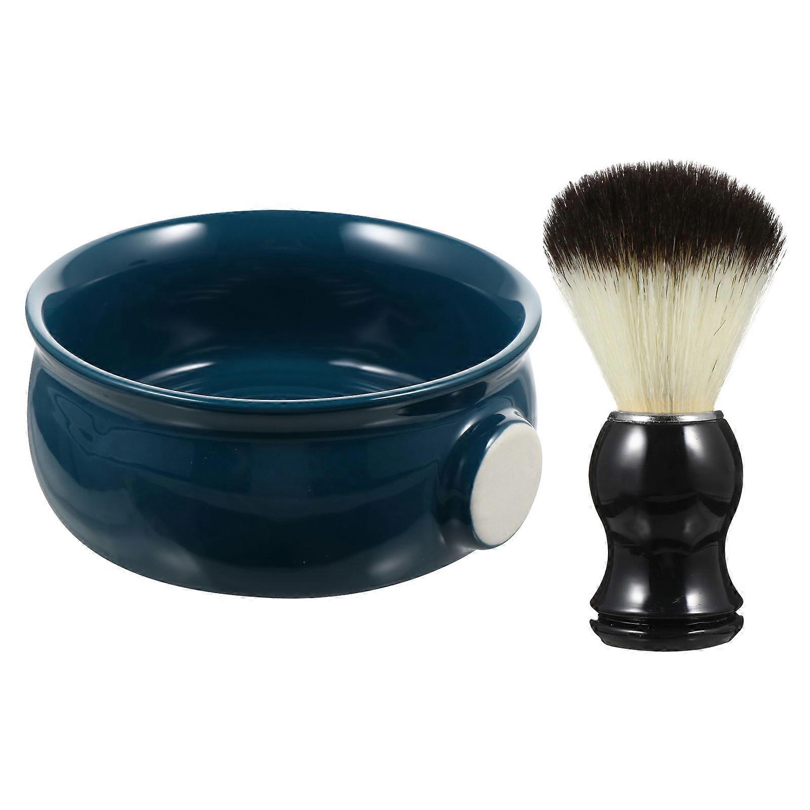 Shaving Brush Set Men Shaving Tools Retro 12x12x5cm Durable Material Foam Generation 2Pcs