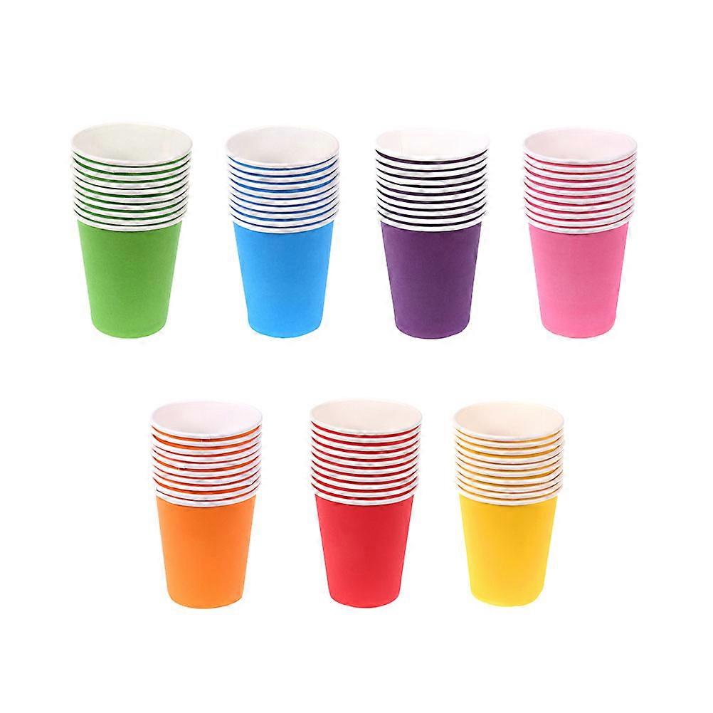 Multicolor Paper Cups Drinking Holiday Party Supplies Thicken Design Assorted Color 70Pcs 7x7x8cm