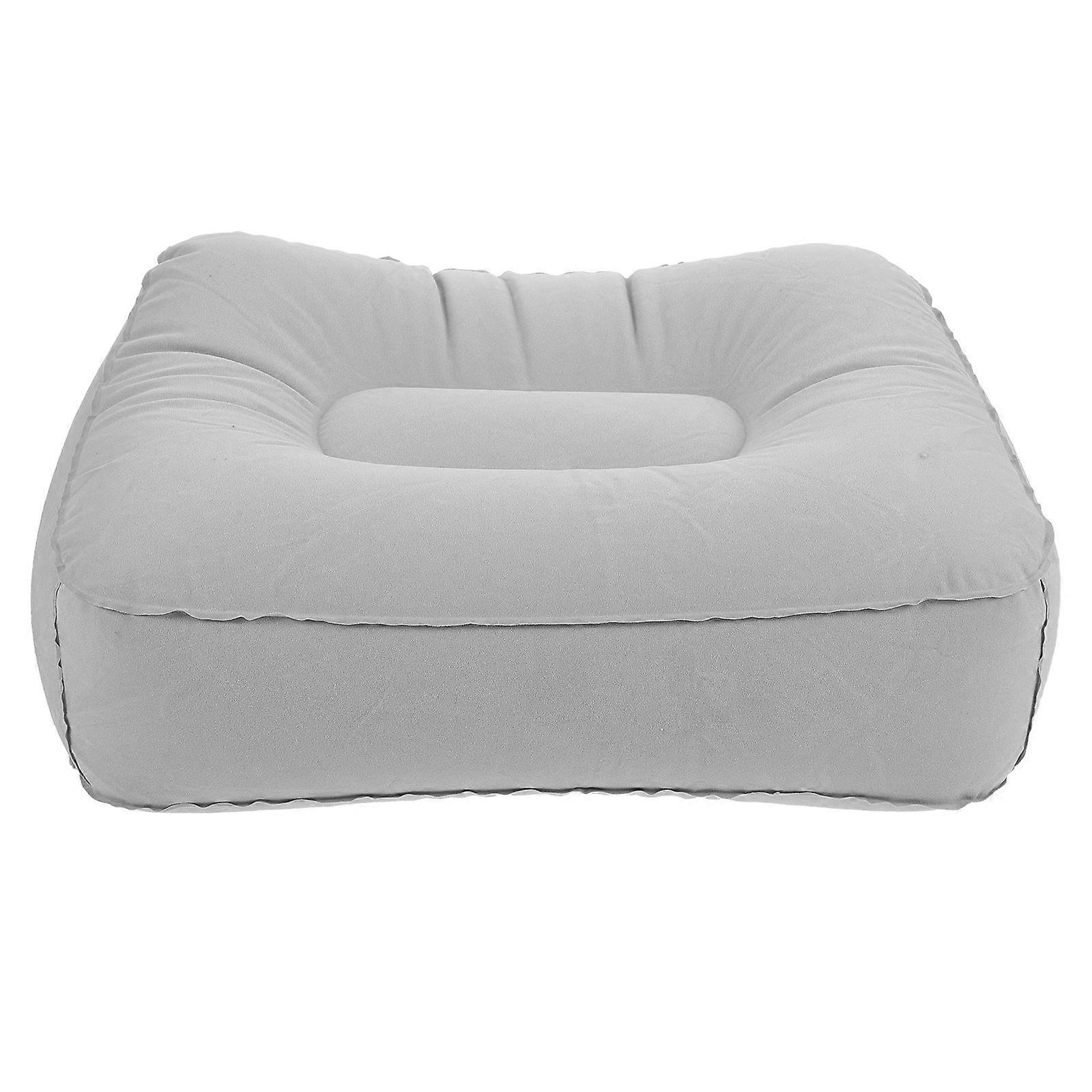Inflatable Foot Rest Pillow for Travel and Home Use Comfortable PVC Flocking Fabric .87 x 11.81 inches