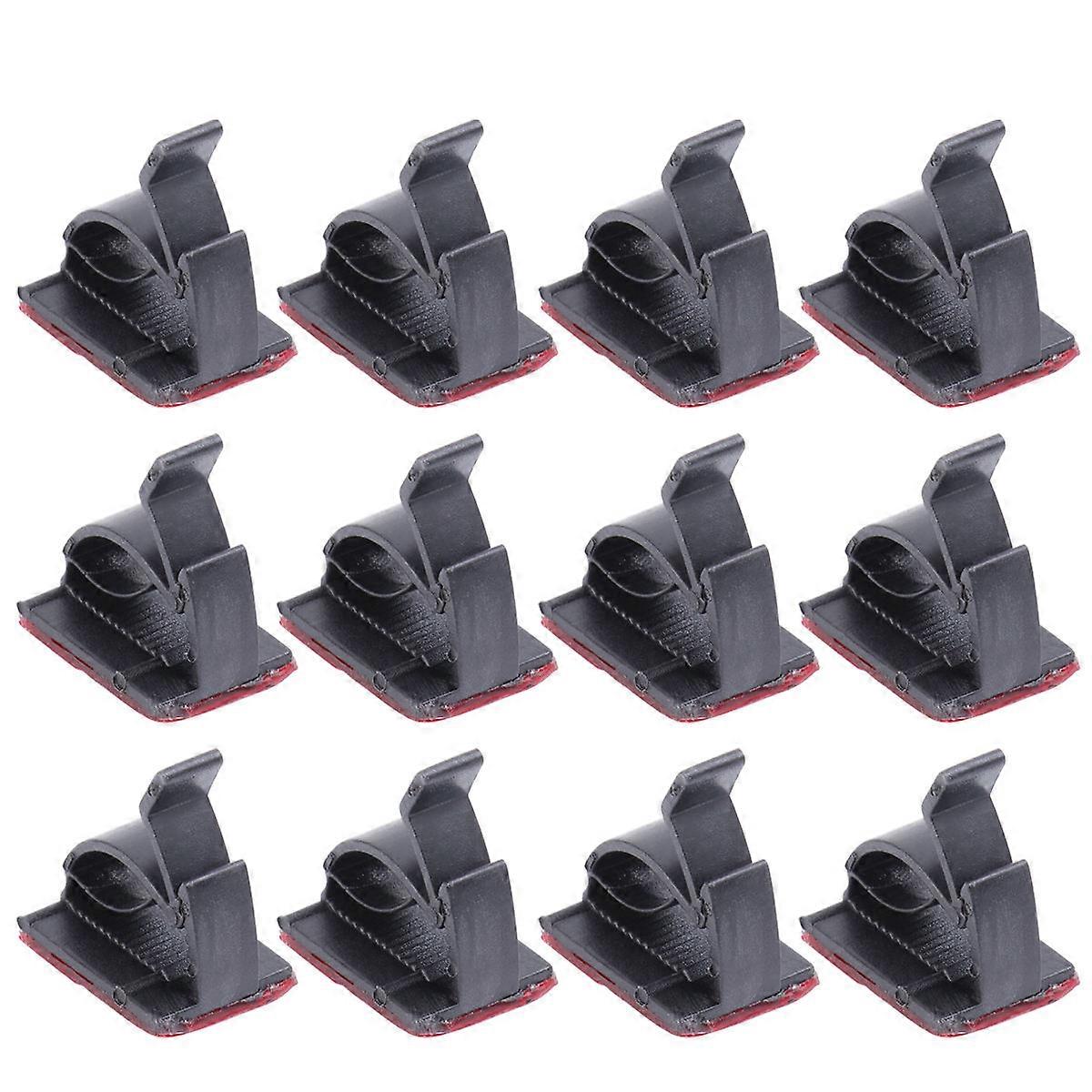 Cord Clips Adhesive Small Cable Clips Workshop Vehicle Wiring Self Adhesive Black 100Pcs