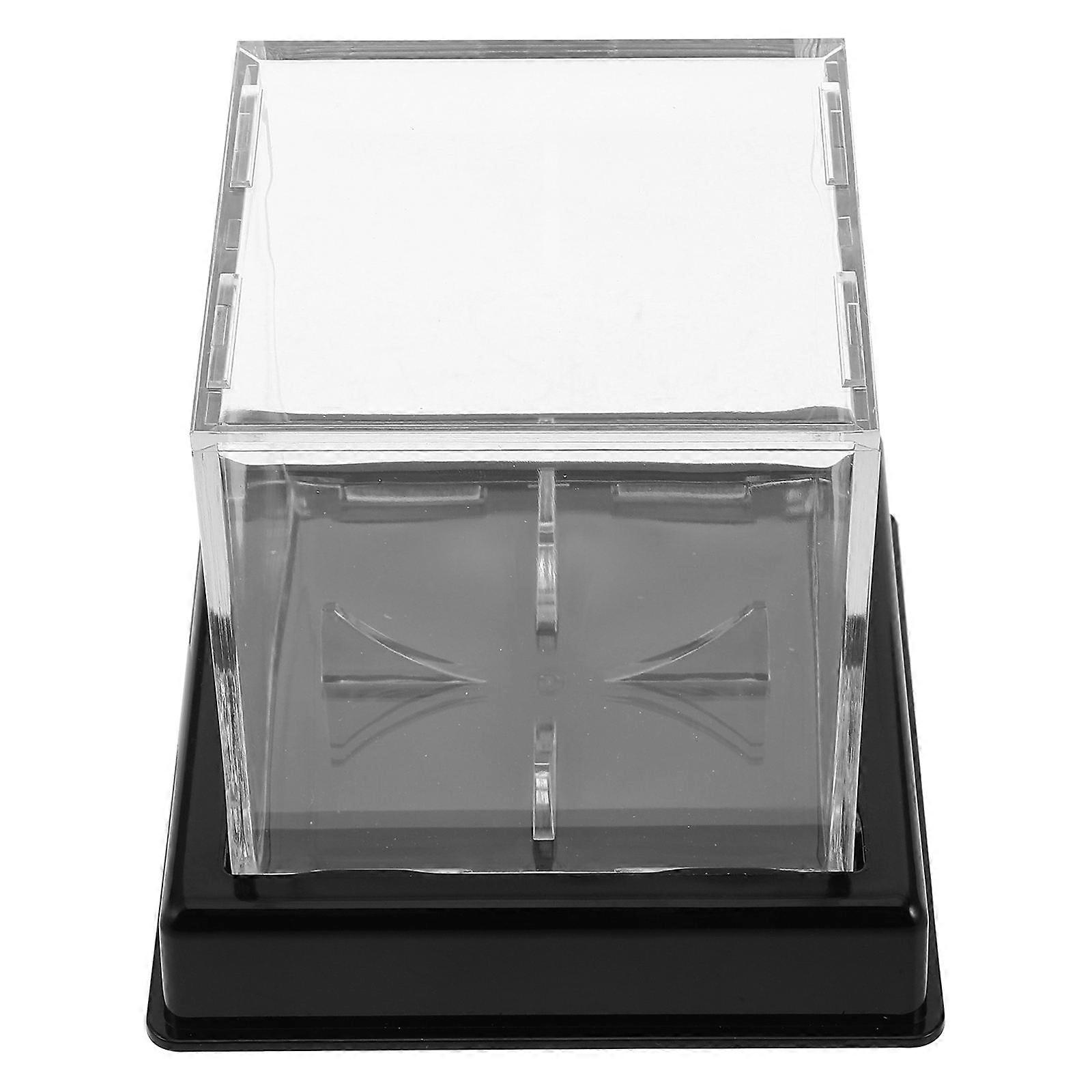 Baseball Display Case with Base Transparent Dustproof Holder for Showcasing Baseballs and Softballs Collectibles Storage