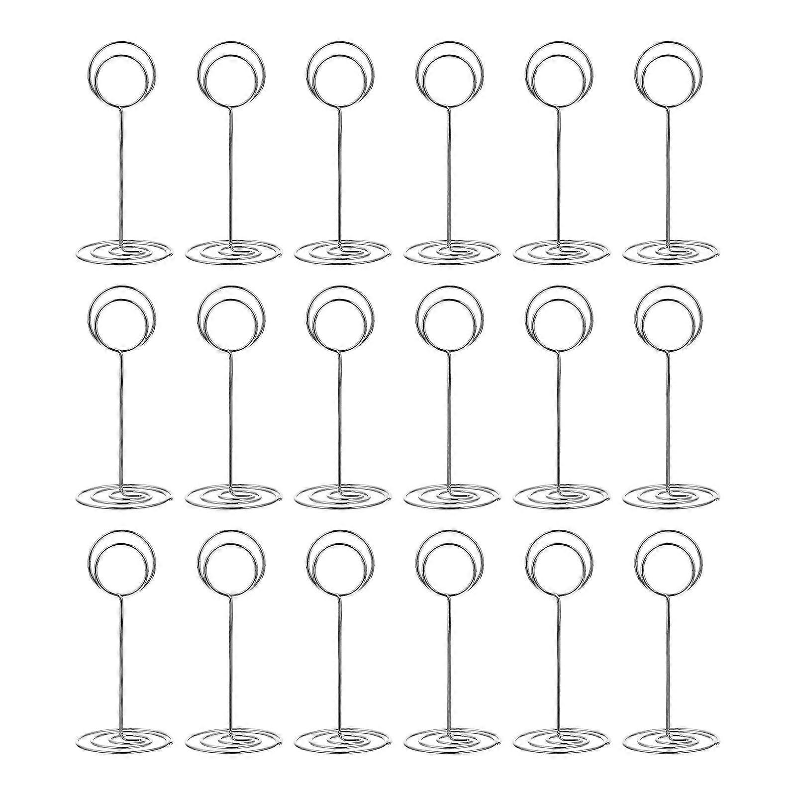 20Pcs Round Shaped Photo Clips Note Holders Memo Clips Business Cards Storage Racks