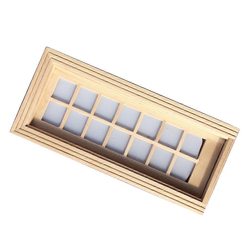 Lattice Door for DIY Decor Khaki Synthetic Material Pretend Play Craft 1pc