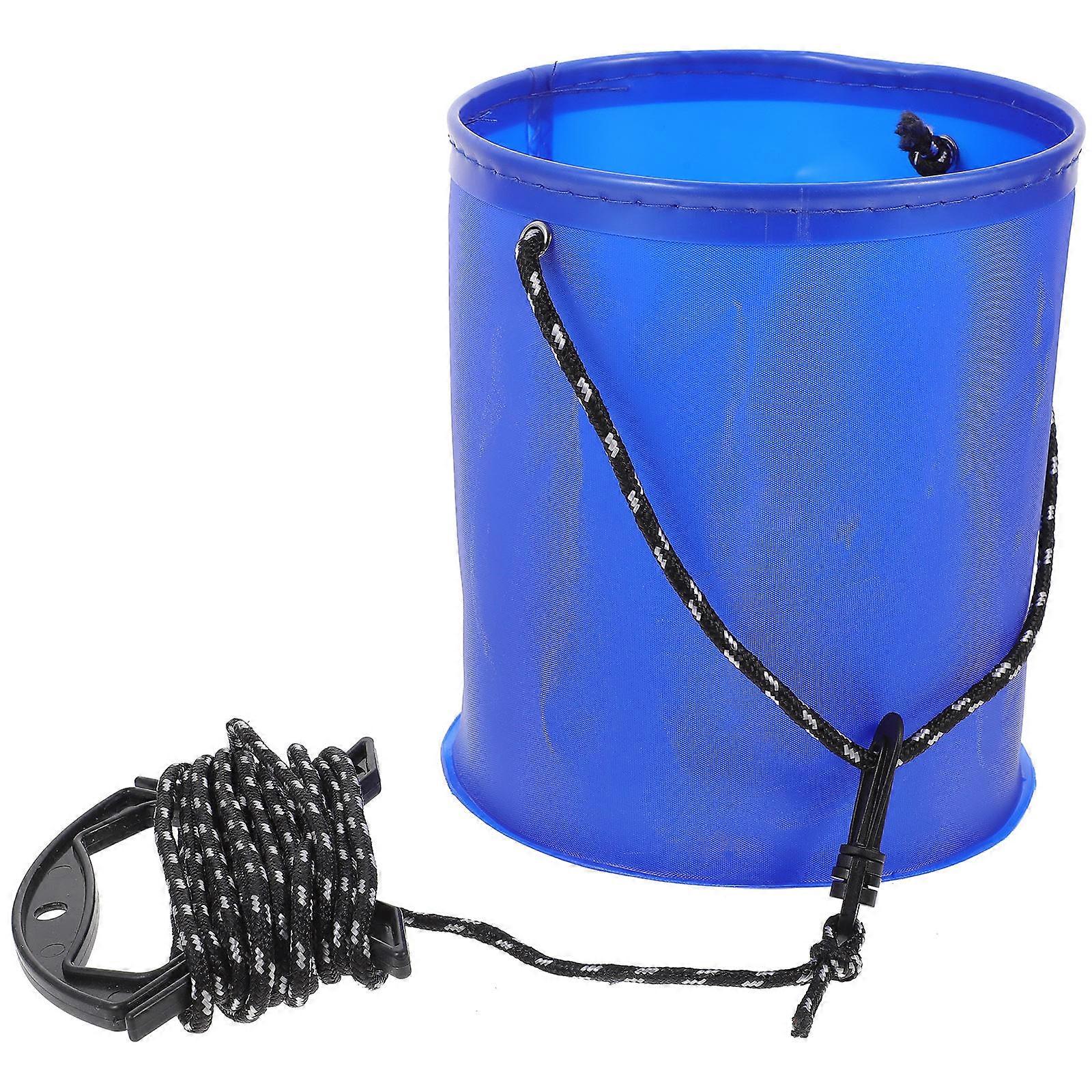 Durable EVA Fishing Barrel with Rope for Water Storage Lightweight Portable Outdoor Use 1PC