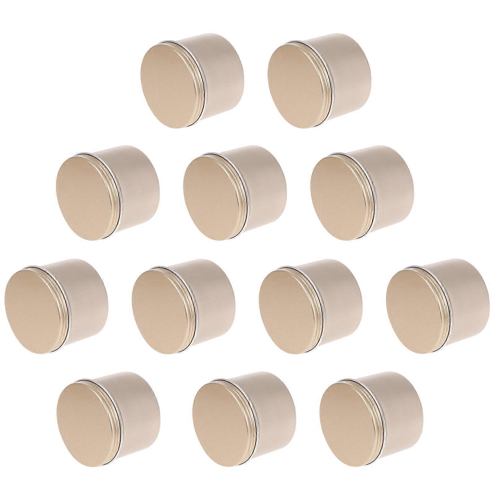 Golden Aluminum Cream Jars with Transparent Lid for Storage Durable Refillable Containers 100ml