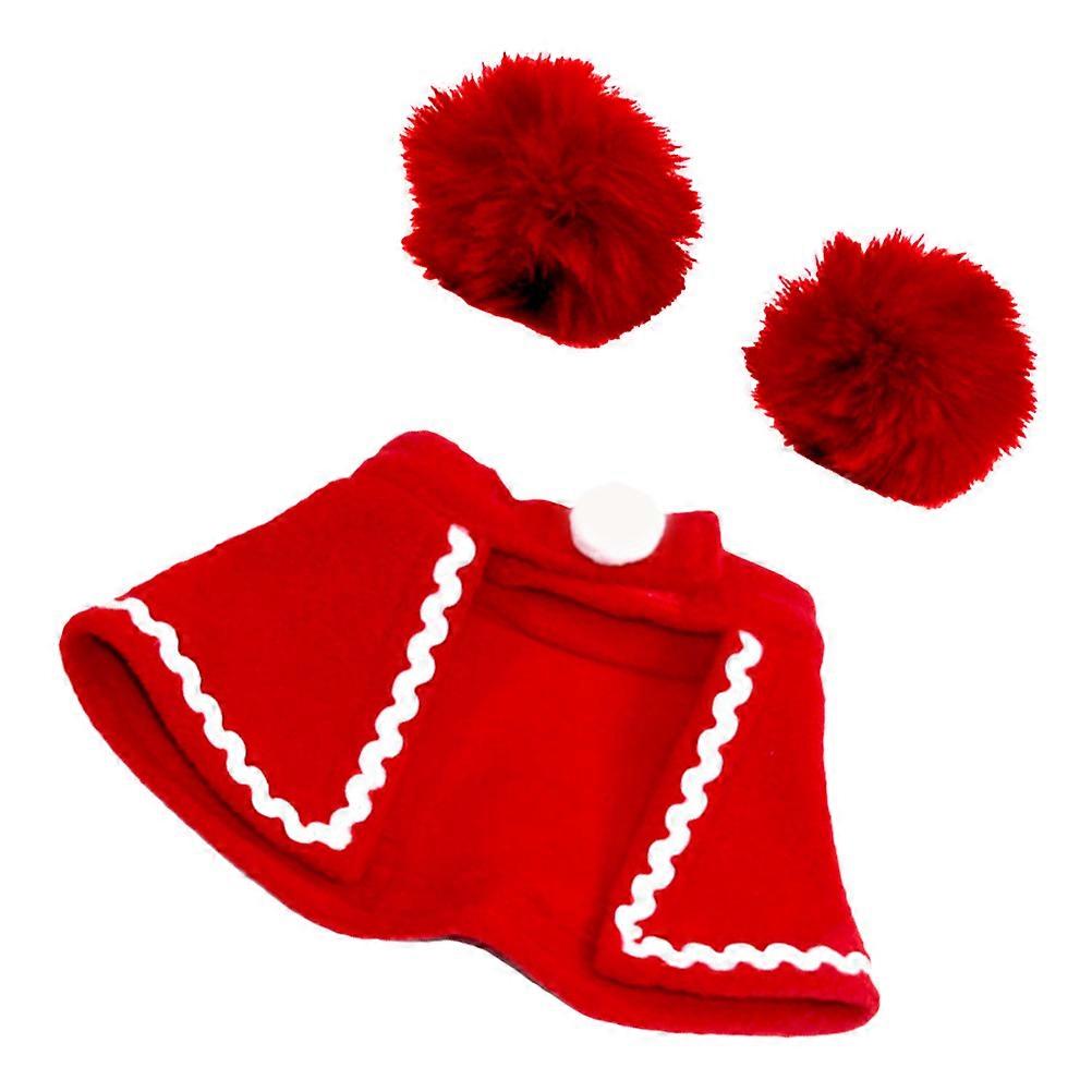 Photo Taking Pet Clothes For Dog Puppy Cosplay Party Red 2Pcs