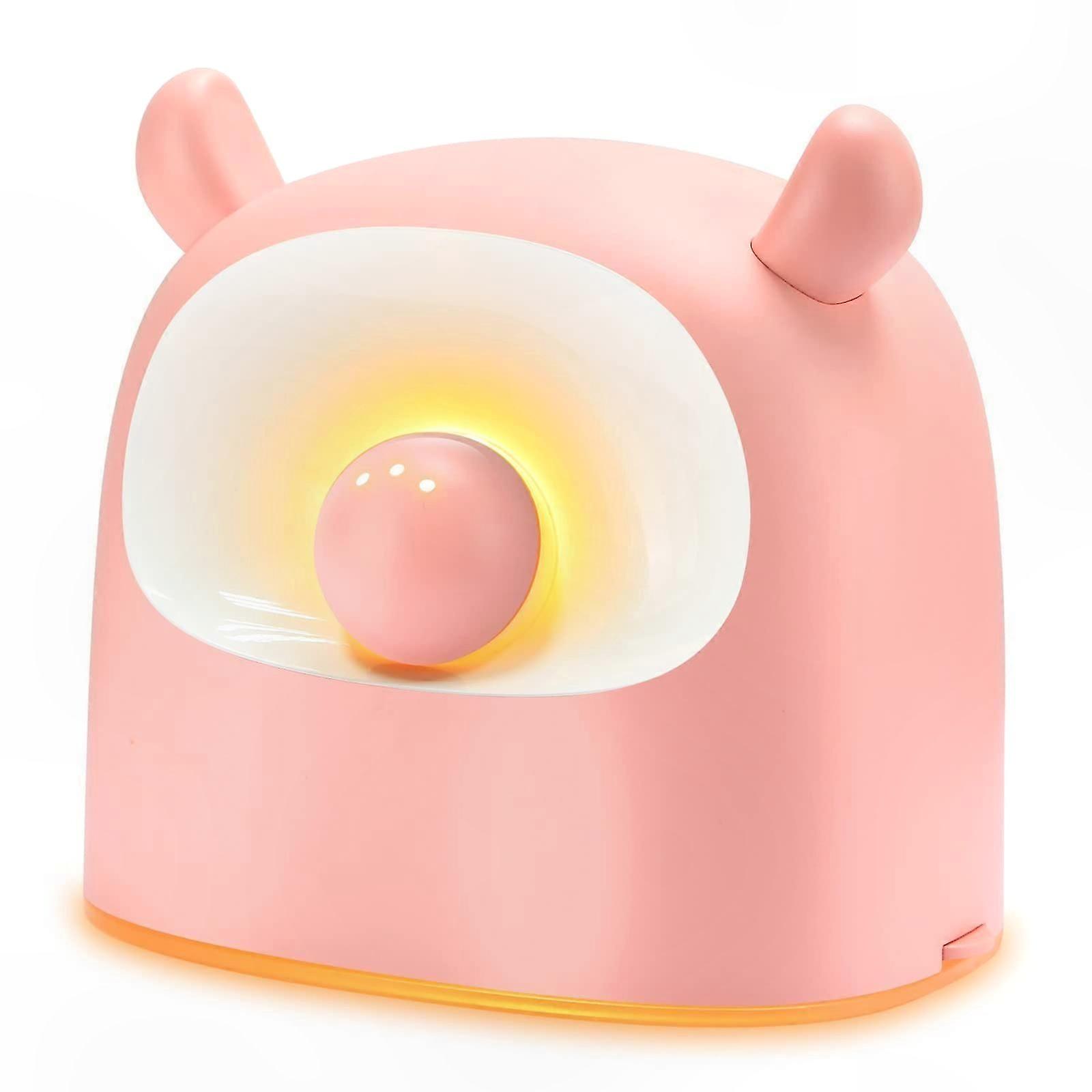 Cool Mist Humidifier for Bedroom, 500ml Portable Ultra Humidifier with Quiet Operation and LED Night Light (Pink)