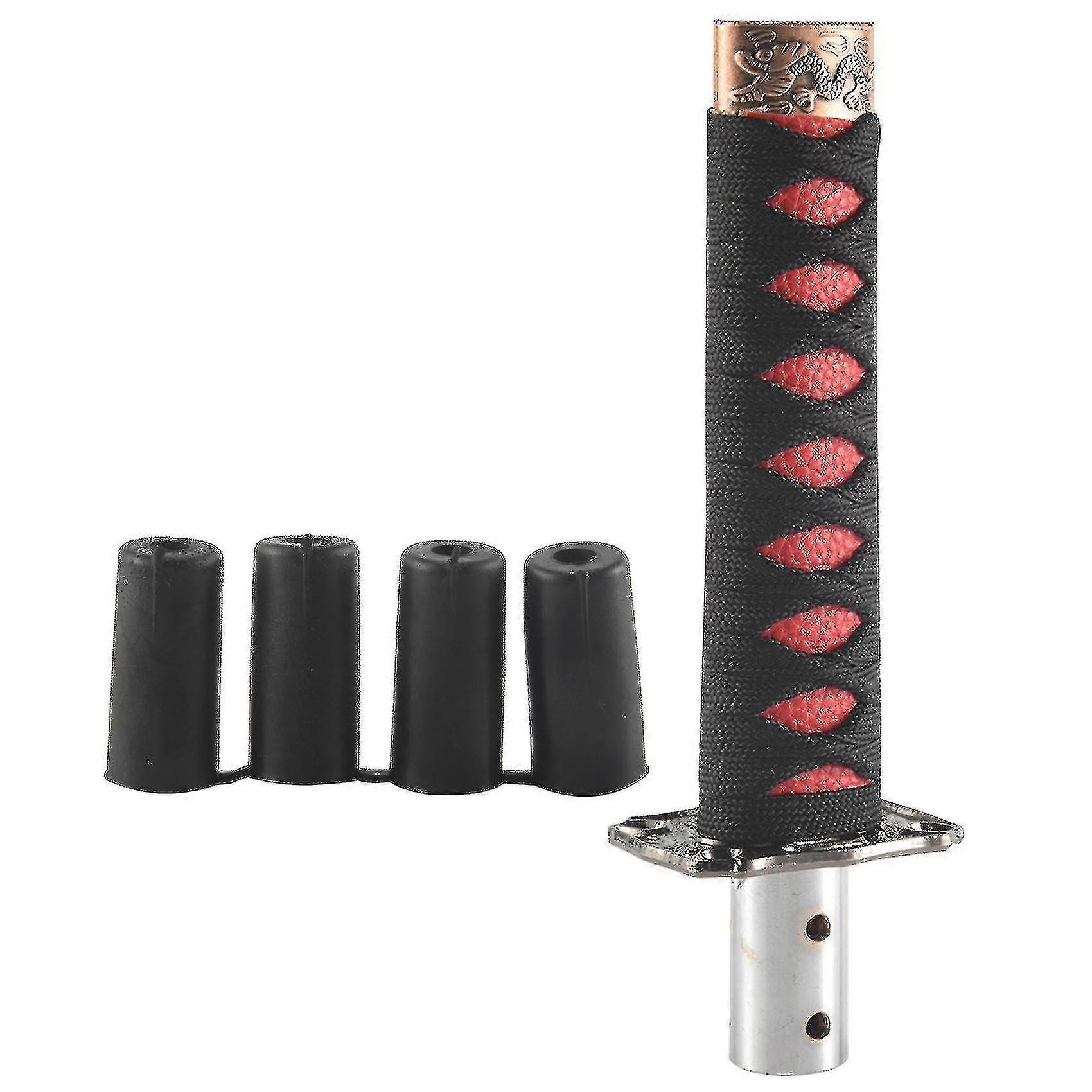 Automobile gear shift knob, black and red color - matched aluminum alloy, about 20 cm, sword - shaped design