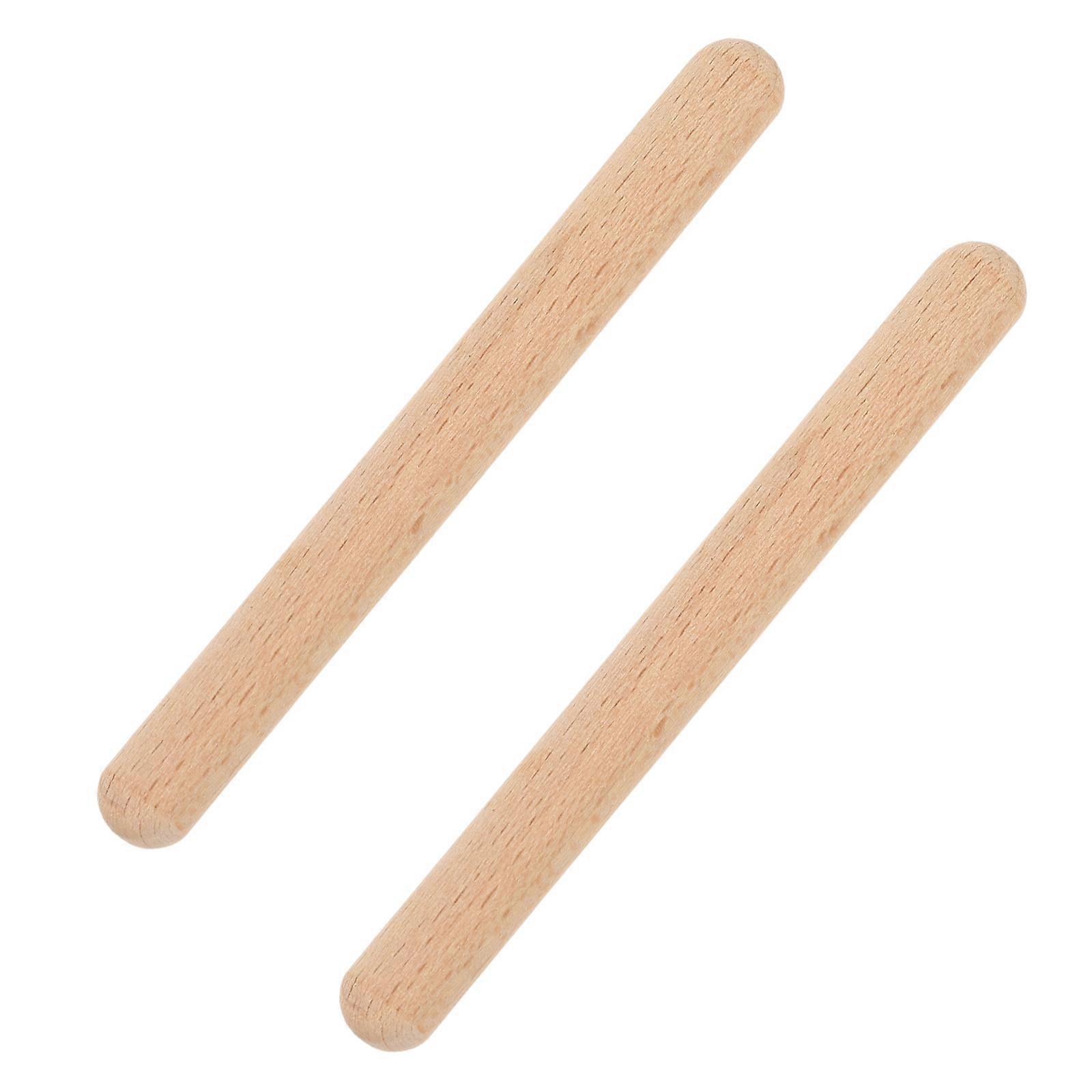Practical Beech Erhu Mutes for Instrument 2pcs Khaki Color Silent Percussion Accessories 6.5 Inches