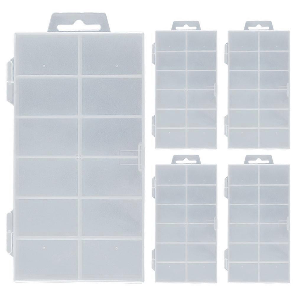 Jewelry Organizers 5Pcs Small Storage Containers Multi-Compartment Travel Transparent Moisture-proof