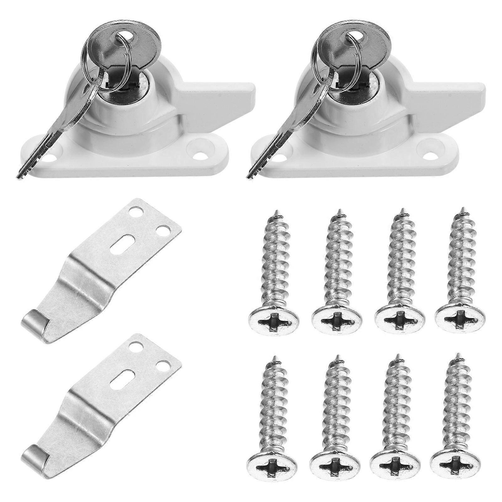 Sliding Door Crescent Locks with Key   Durable Window Security Locks for Vinyl Frames   Home Safety Protection