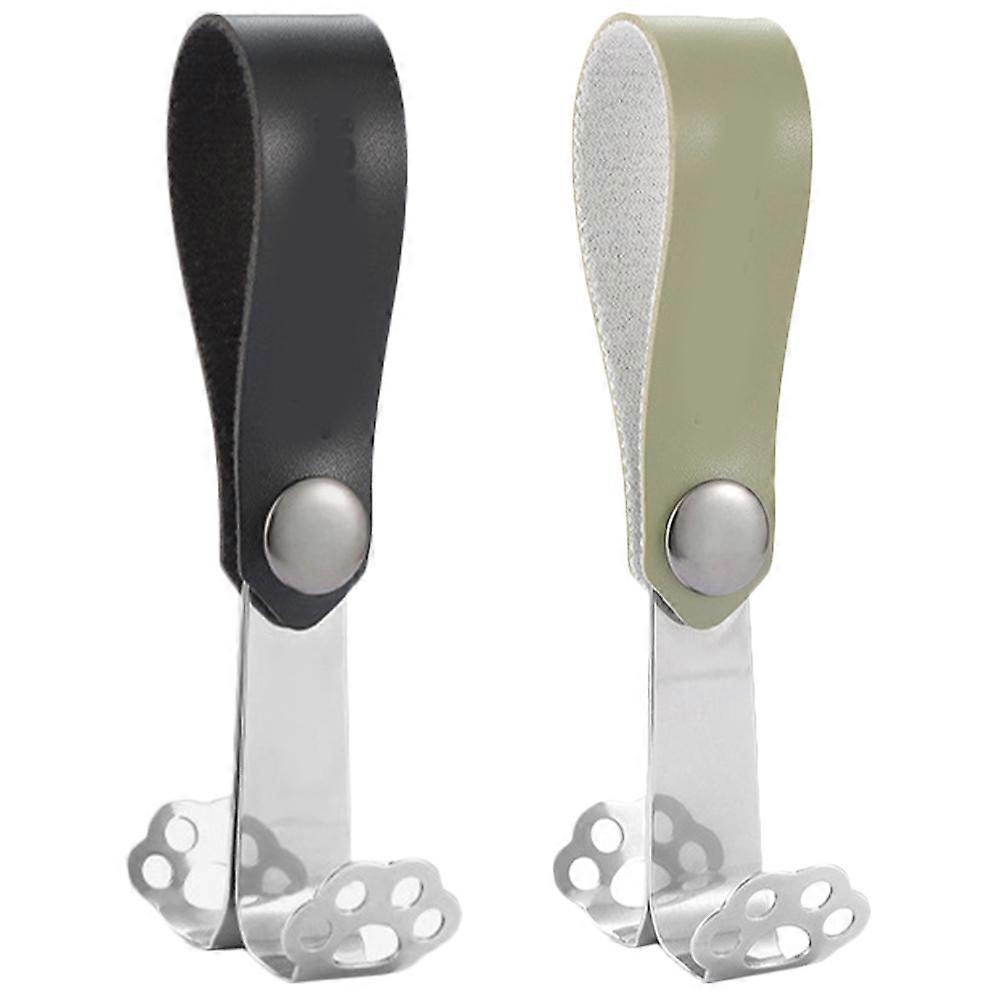 Sturdy Stainless Steel Camping Hooks with Strap for Hanging Gear Small Size Lightweight