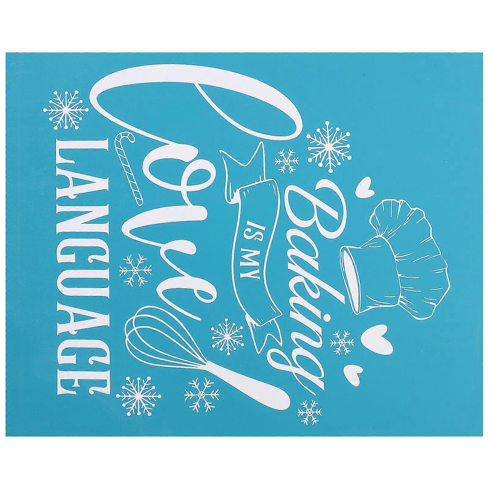 Sky-Blue Reusable Silk Screen Stencil 1 Set Transfer Tool For DIY Art Creation Lovely Template For Crafts Signs And T-Shirts