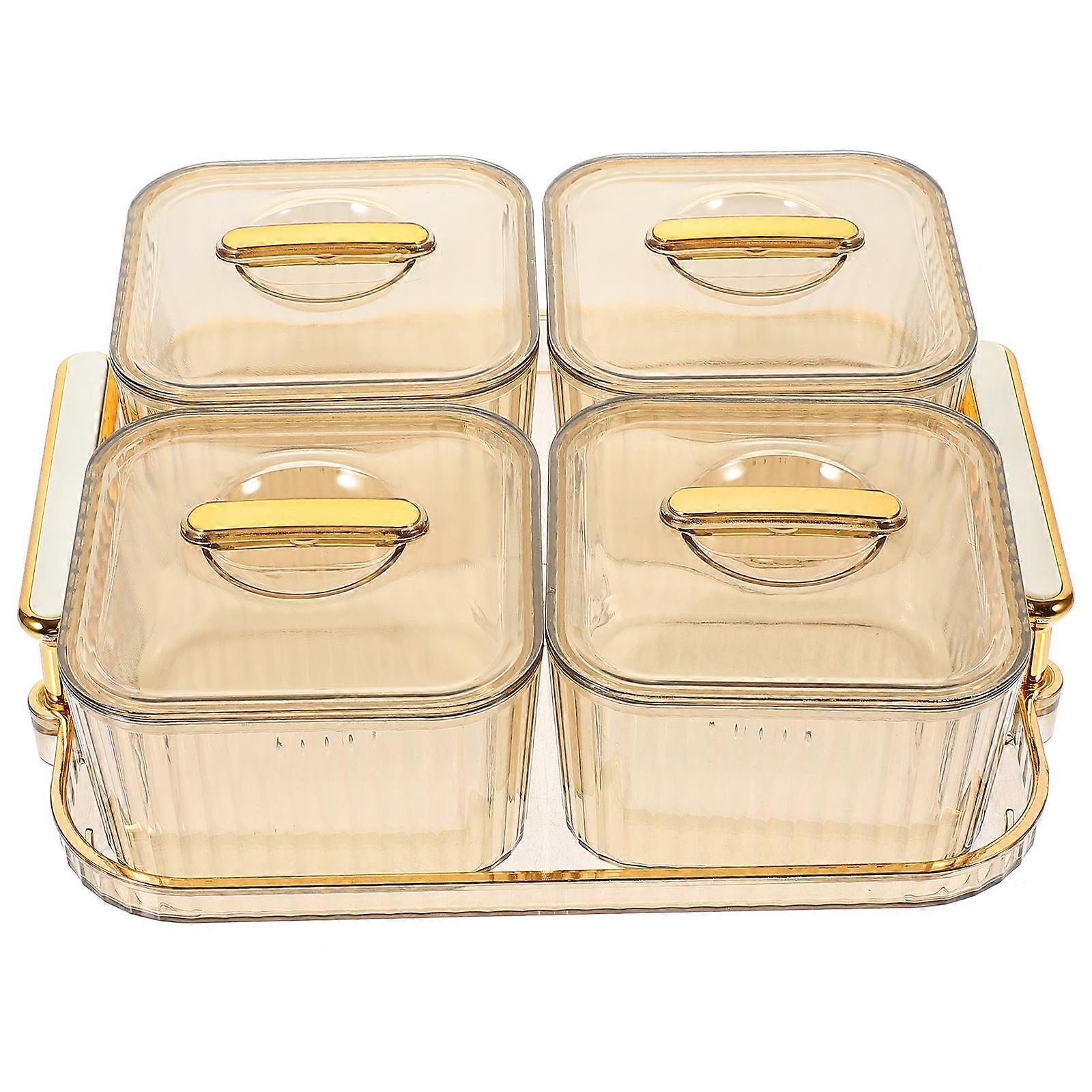 Transparent Snack Bowls with Lid for Party Serving and Storage 7.87"x2.95"