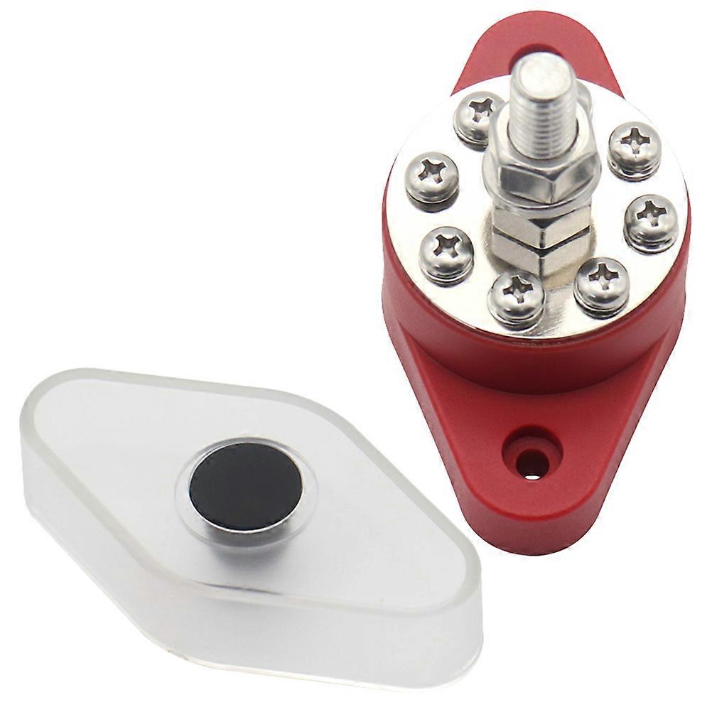 Terminal Bus 180A Power Distribution Junction Block Car Maintenance Red Round 1Set