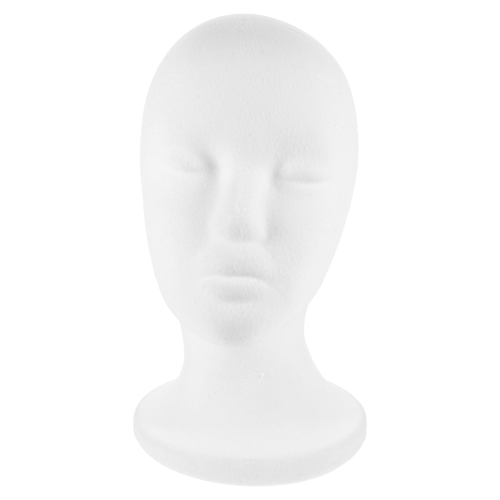 White Synthetic Mannequin Head for Wig and Hat Display Perfect for Home Use and Salon Travel Size