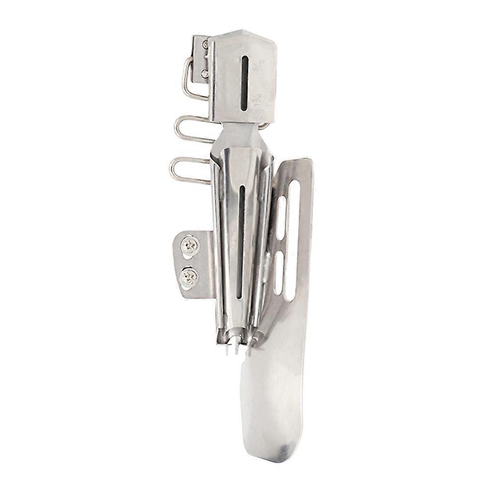 Sewing Machine Binder Attachment for Double Fold Angle Binding in Stainless Steel Silver Color