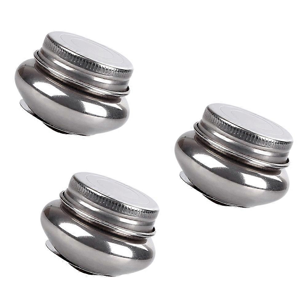 3Pcs Silver Paint Mixing Pots Durable Lidded Brush Washer For Home Use Schools And Studio Purposes