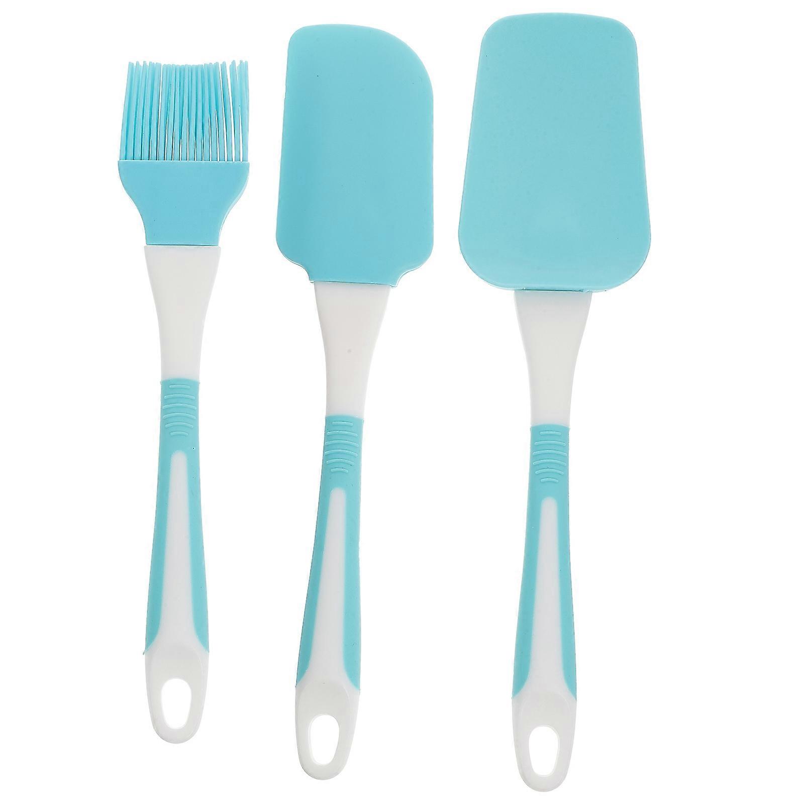 Skyblue Silicone Spatula Set for Kitchen Use Ergonomic Handle Easy Grip Suitable for Baking 1 Set
