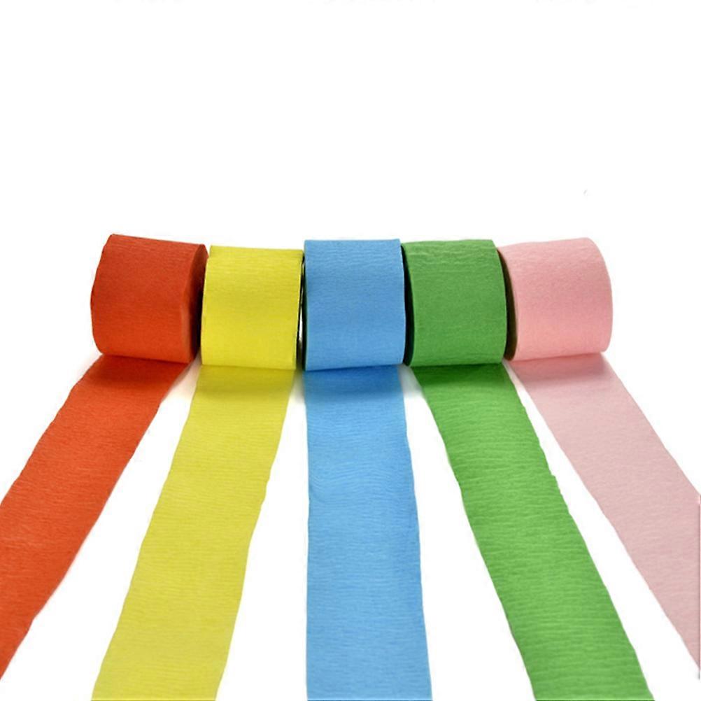 Crepe Paper Streamers for Party Decorations 6 Rolls Assorted Colors 25m per Roll
