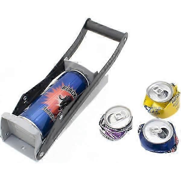 Built-in can crusher & bottle opener; beer can press with lever a Elik