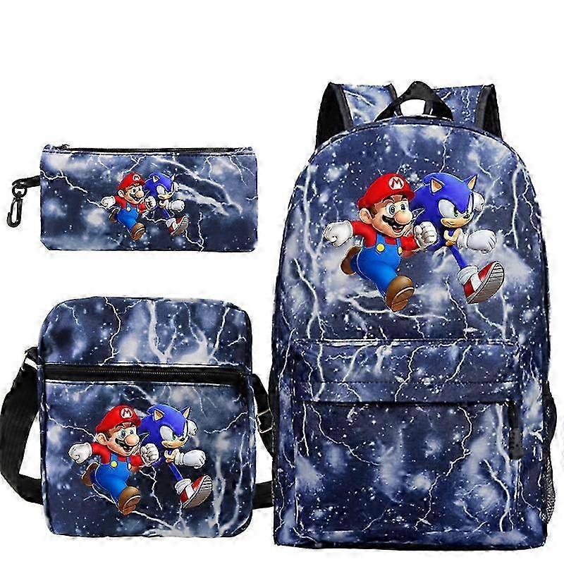 2025 Mario Backpack 3pcs School Bag