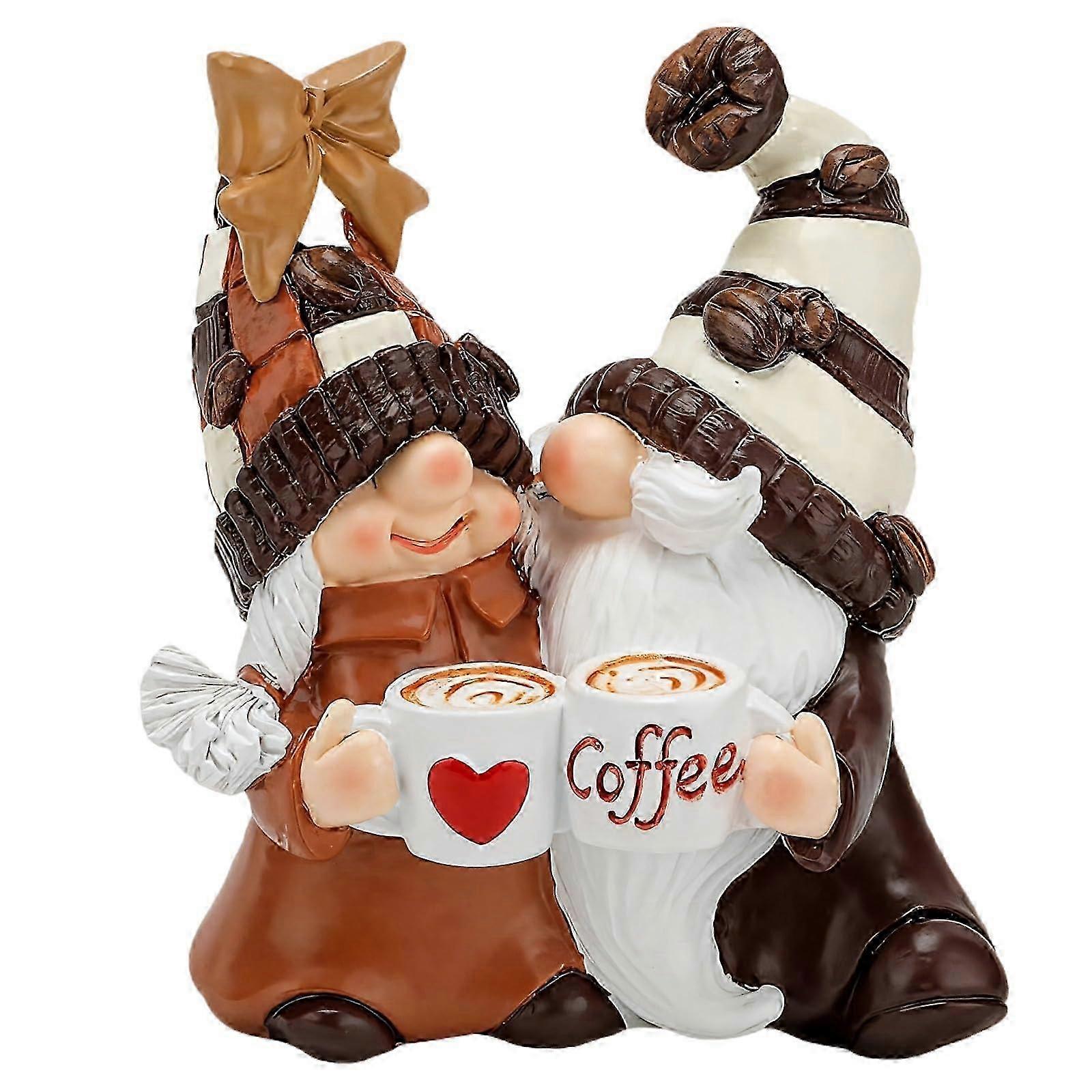2025 Charming coffee dwarf made of synthetic resin, a gift idea for desk and home decoration.'