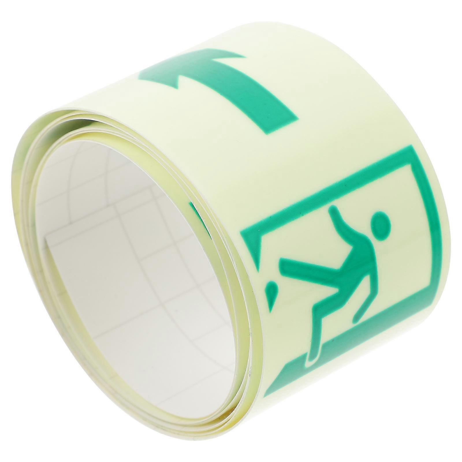 Luminous Safety Warning Sign Tape Self Adhesive Facility Caution Decal for Apartment Hallways, Schools, Hotels Emergency Path Indicator
