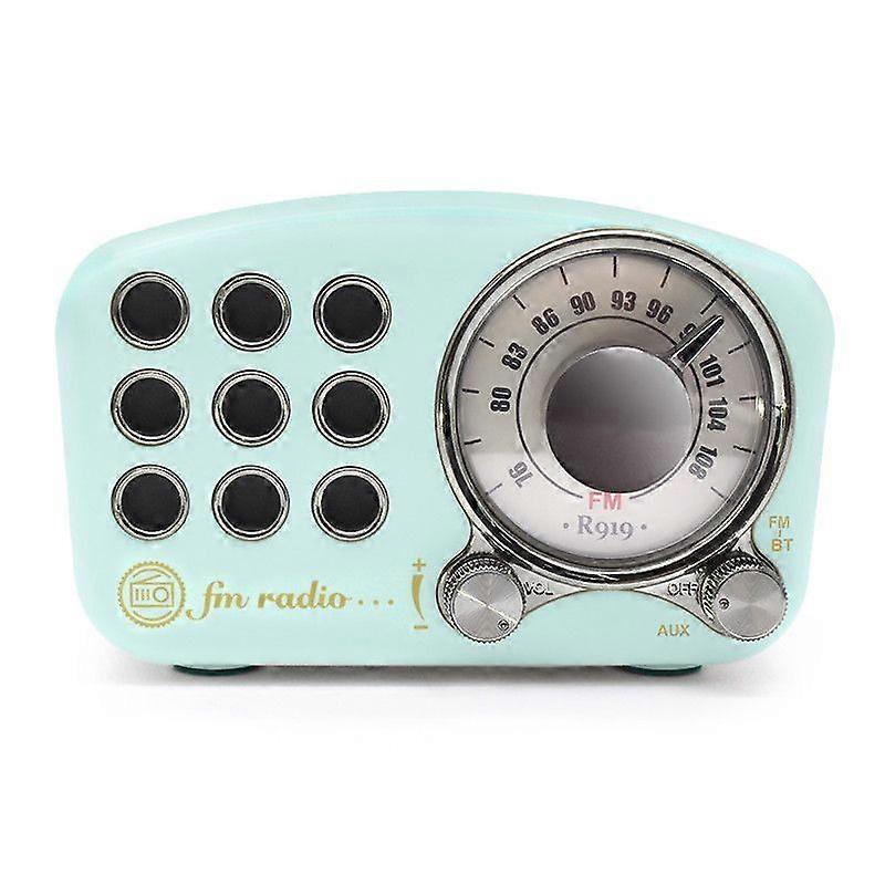 Retro Design Bluetooth Speaker with FM-Radio R919-B Blue