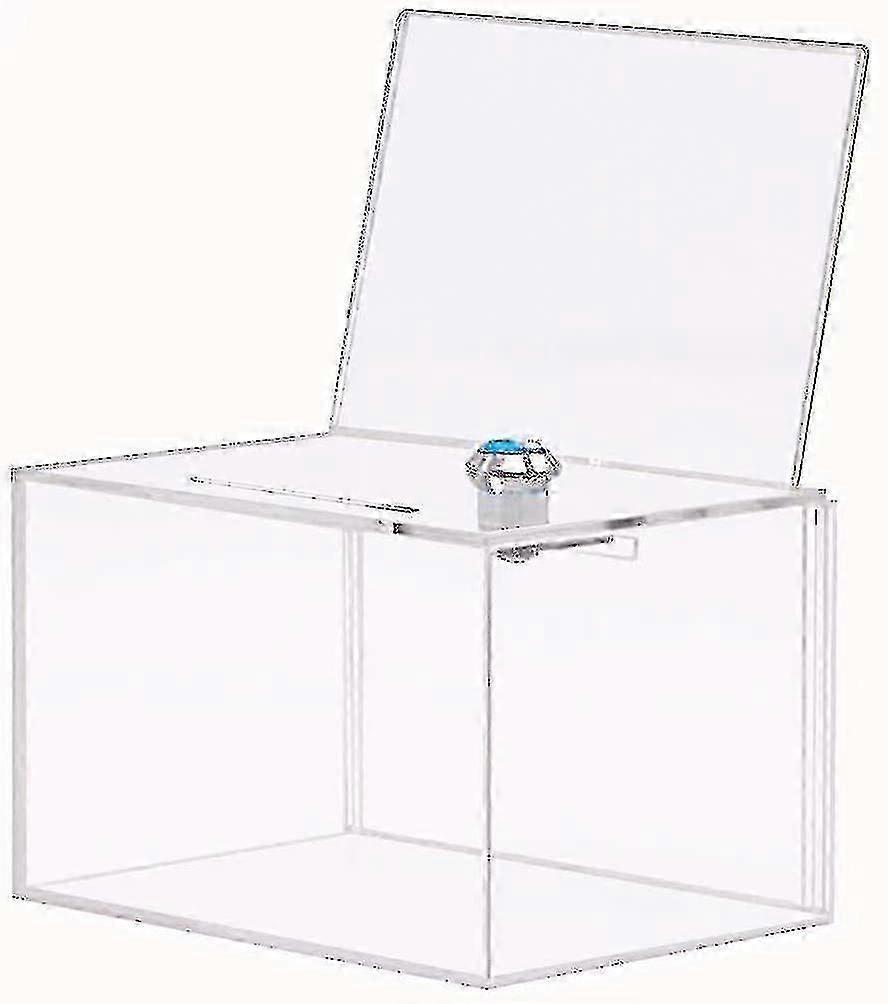 Acrylic Donation Box With Locked - Large Display Area