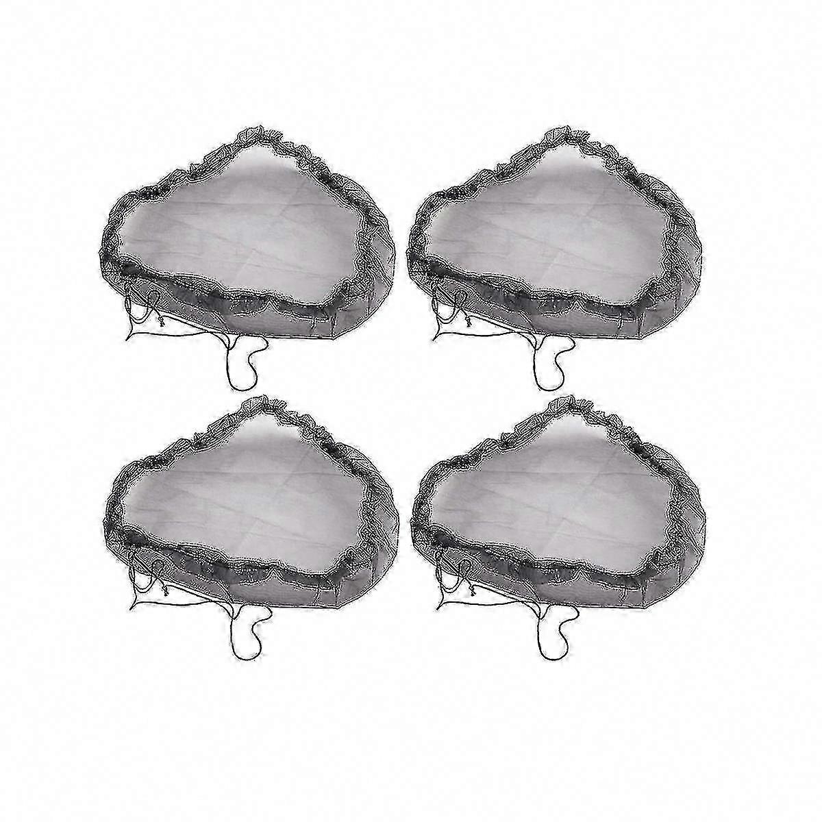 2024 4 Pack Rain Barrel Net Covers - Leaf Resistant Drawstring Mesh Covers for Rain Barrels