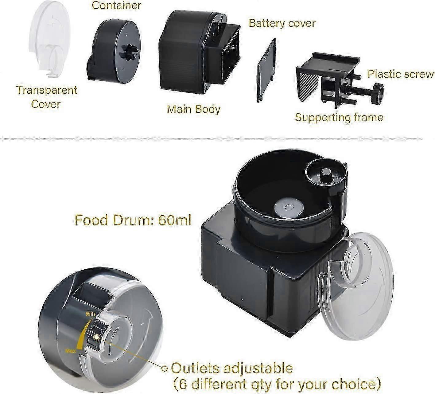 Automatic Fish Feeder with Timer for Holidays