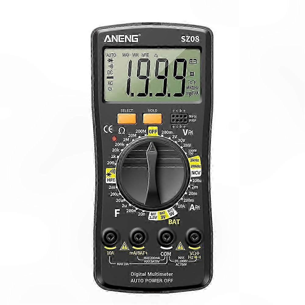 Digital Multimeter Ultra-Thin Design Auto Voltmeter AC DC Resistance Measurement Tool Professional Storage Solution