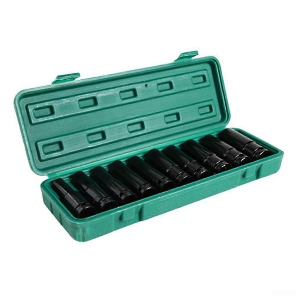 10-Piece Socket Set Made of Carbon Steel for Versatile Applications and Enhanced Durability