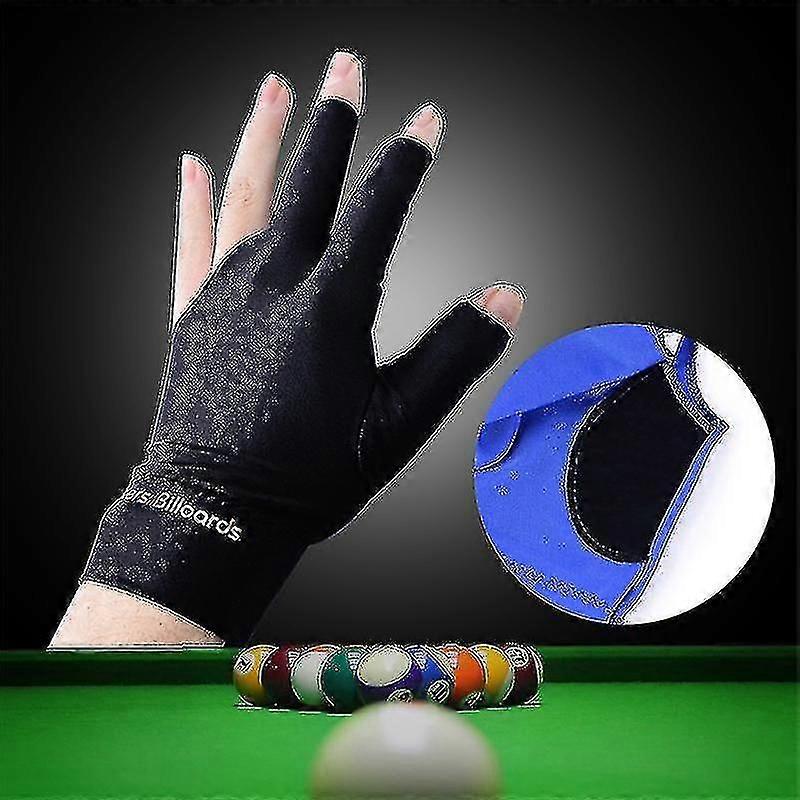 Spandex Snooker Billiard Cue Glove Pool Left Hand Open Three Finger Accessory(color:red)