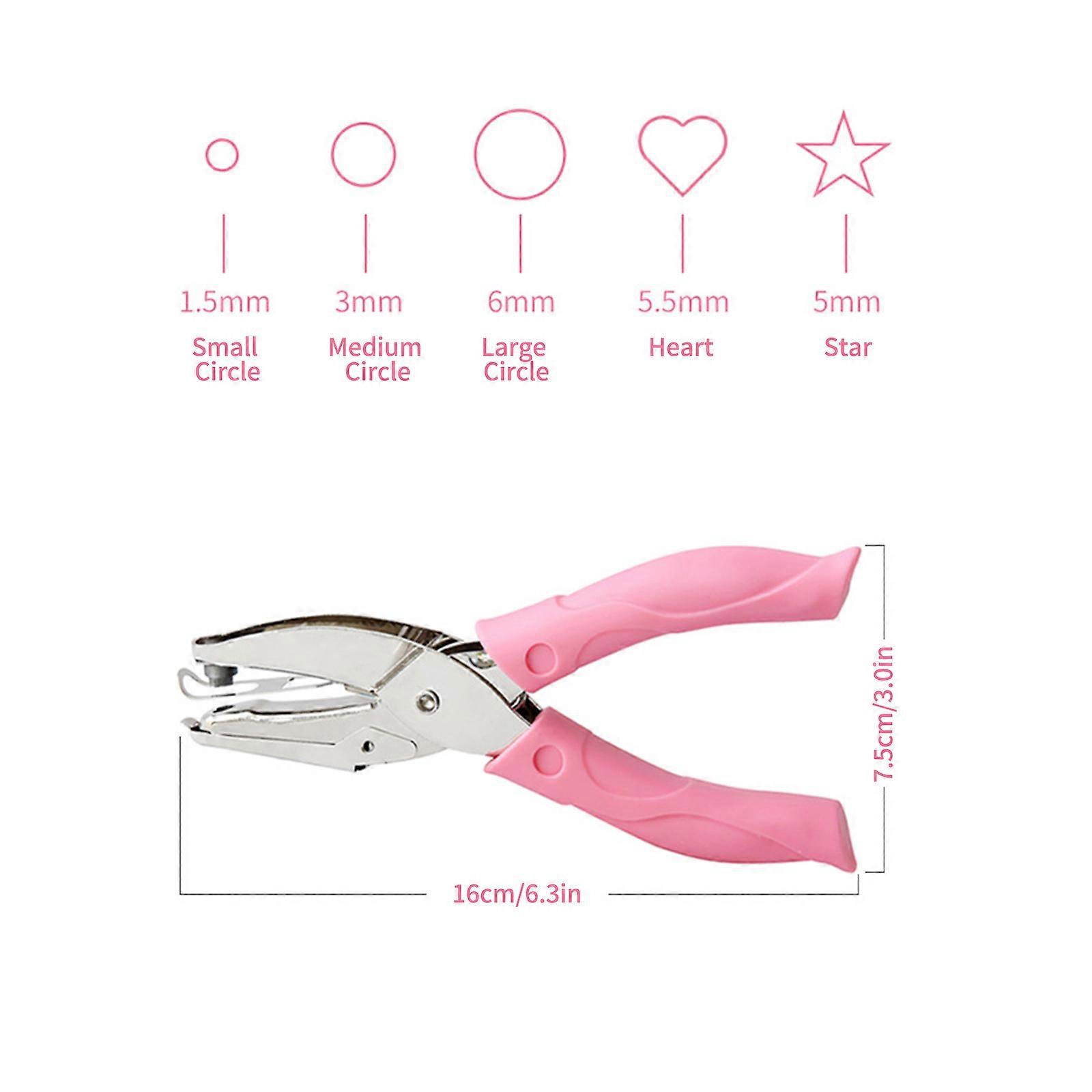 tenwin Handheld One-Hole Punch Single Hole Puncher Heavy Duty 8 Sheet Capacity for Binder Notebook Craft Paper Greeting Cards Scrapbook