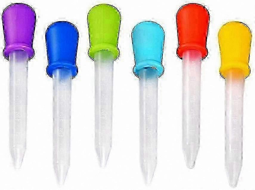 8-Pack Silicone Pipettes for Art, Science, School & Home Use (Assorted Colors) hwy